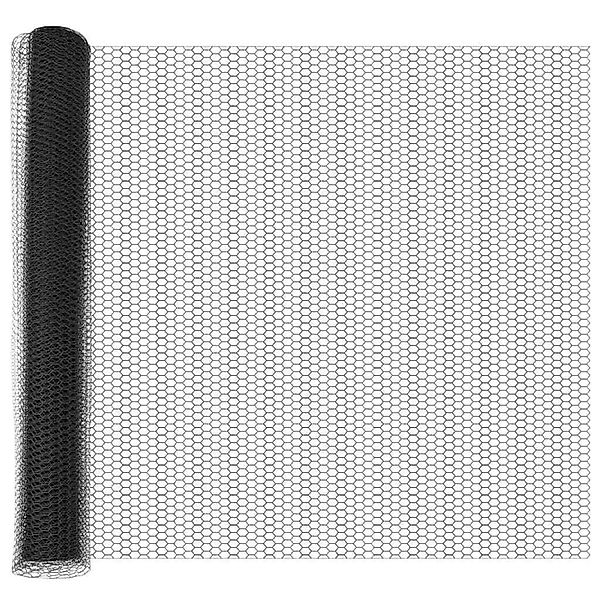 vidaXL Zaunpfosten Grau 25 x 1,4 m 25 mm Netz Stahl und PVC 3353244 günstig online kaufen