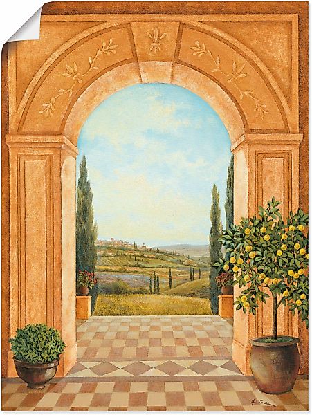 Artland Wandbild "Ausblick mit Zitronenbaum", Fensterblick, (1 St.), als Le günstig online kaufen