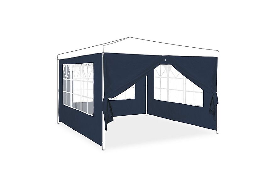 relaxdays Pavillon Blaue Pavillon Seitenwand 4er Set günstig online kaufen