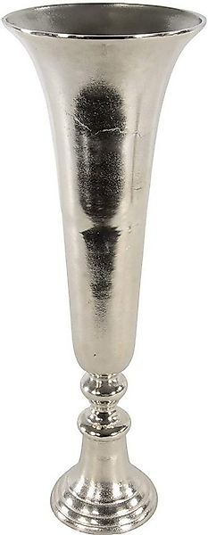 Lesli Living Dekovase Deko Vase Brush Silber poliertes Aluminium vernickelt günstig online kaufen