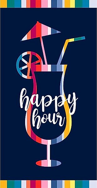 Egeria Strandtuch HAPPY HOUR, Frottiervelours (1-St), günstig online kaufen
