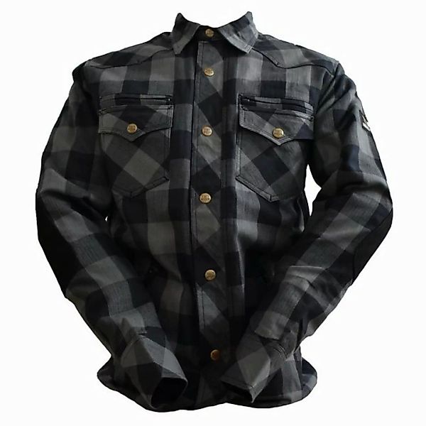 Bores Motorradjacke Bores Lumberjack Jacken-Hemd schwarz / grau Herren 2XL günstig online kaufen