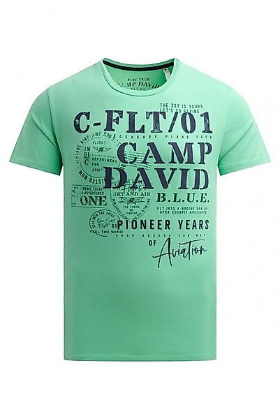 CAMP DAVID T-Shirt Rundhals mit Puffprint günstig online kaufen