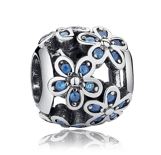 PANDACHARMS Bead Blauer Blumenball Charm für Charm Armband, 925er Silber, Z günstig online kaufen
