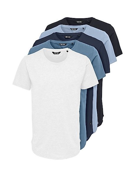 ONLY & SONS Rundhalsshirt ONSMATT LONGY SS TEE 5-PACK (Packung, 5-tlg) Baum günstig online kaufen