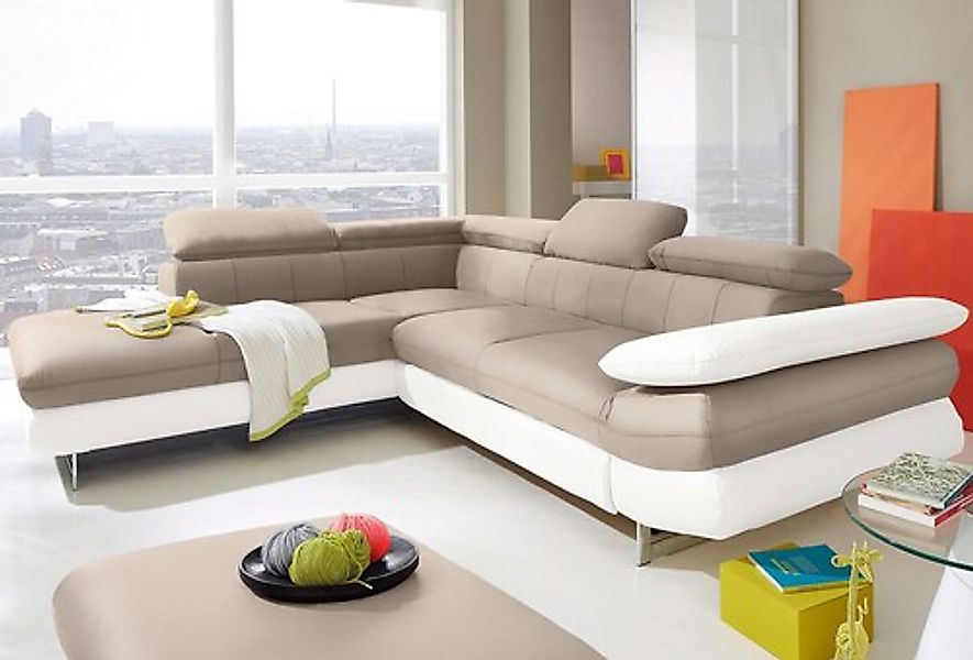 INOSIGN Ecksofa »Solution L-Form« mit Arm- & Kopfteilverstellung, wahlweise günstig online kaufen