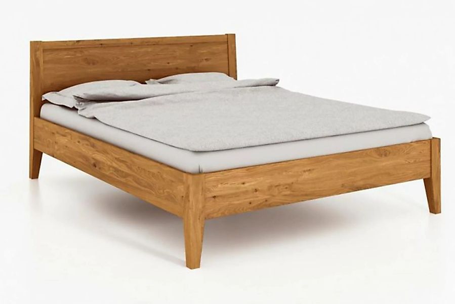 byoak Bett ODYS 200 x 200 aus Massivholz, mit Holzkopfteil, Naturgeölt günstig online kaufen