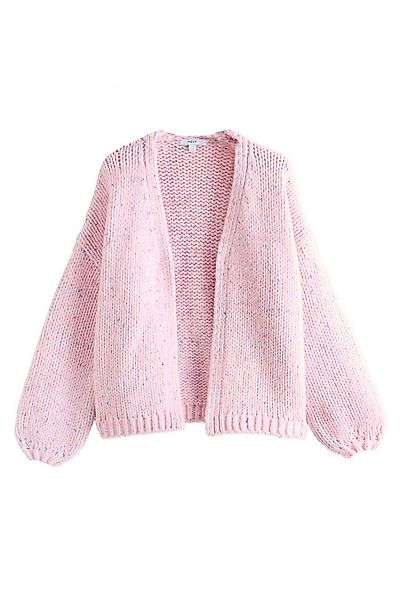 Next Strickjacke Weiche Strickjacke im Grobstrick mit Wolle (1-tlg) günstig online kaufen