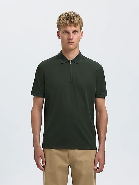 SELECTED Poloshirt "SLHFAVE ZIP SS POLO NOOS" Baumwollmischung, regular fit günstig online kaufen