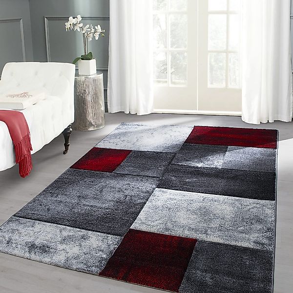 Carpettex Frisé-Teppich Kariert Design, Läufer, Höhe: günstig online kaufen