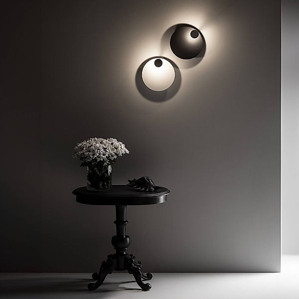 Knikerboker LED-Wandlampe Pois, weiß, Ø 25 cm, dimmbar günstig online kaufen