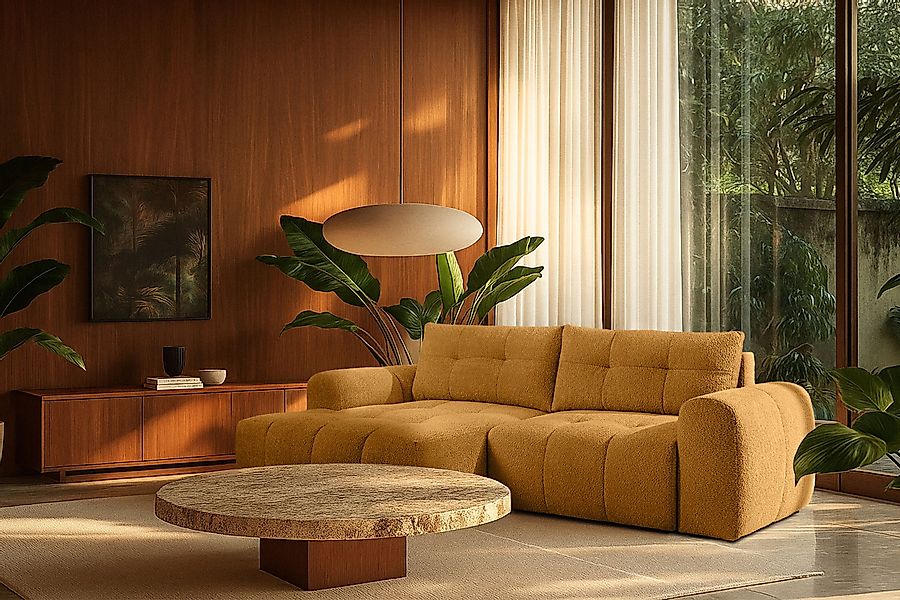 KONSIMO® Ecksofa RAVIA mit Schlaffunktion, Modern-Stil, günstig online kaufen