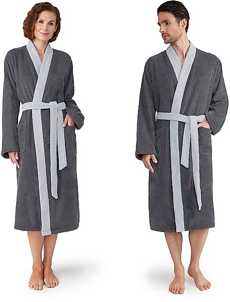 Möve Unisex-Bademantel "Superwuschel Kimono mit Blende", (1 St.), ideal für günstig online kaufen