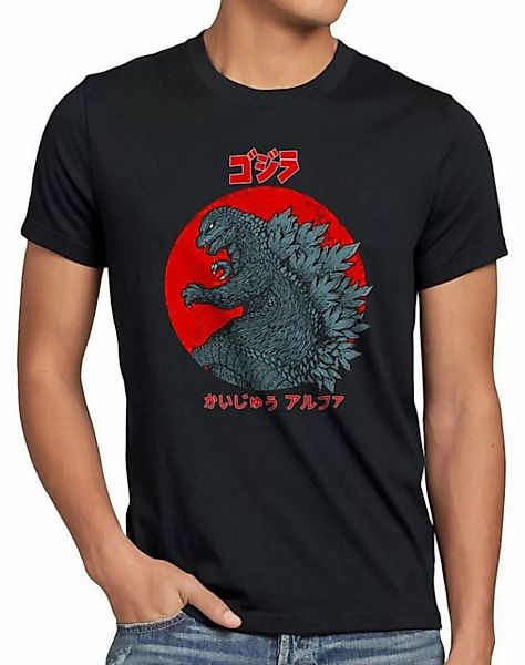 style3 Print-Shirt Herren T-Shirt Gojira monster japan nippon kaiju kanji t günstig online kaufen