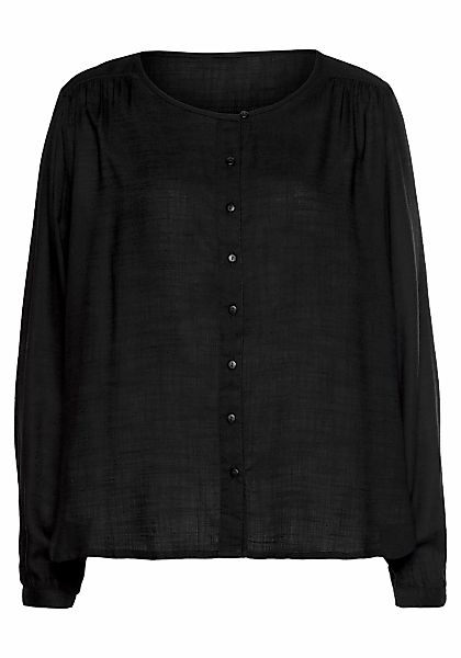 Buffalo Schlupfbluse, mit Knopfleiste, Basic, Langarmbluse günstig online kaufen