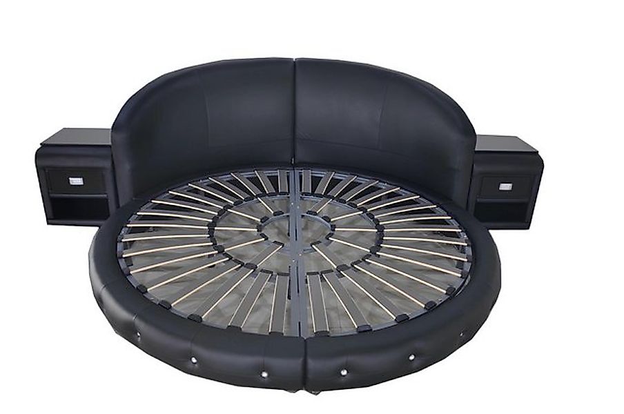 JVmoebel Bett Rund Luxus Leder Design Polsterbetten Doppel Modernes Rundes günstig online kaufen