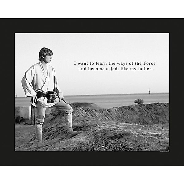 Komar Bild "Star Wars Classic Luke Quote" Star Wars 1 Stk. tlg. Wandbild zu günstig online kaufen