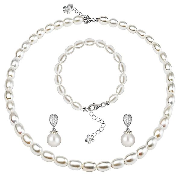 ibettertec Perlenketten-Set 8-9mm Perlenketten Set aus günstig online kaufen
