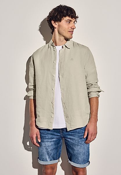 STREET ONE MEN Leinenhemd mit Knopfleiste günstig online kaufen