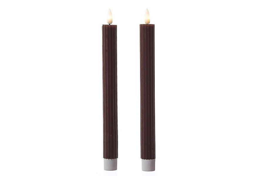 MARELIDA LED-Kerze LED Stabkerzen gerillt Tafelkerzen Dinner Spitzkerzen 25 günstig online kaufen