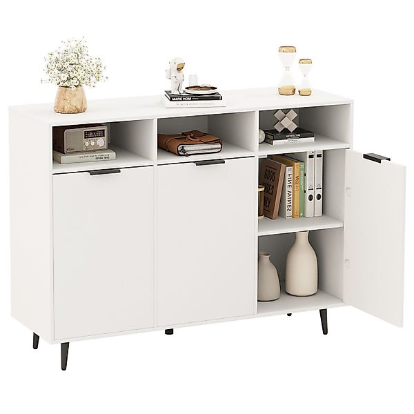 KOMFOTTEU Sideboard Küchenschrank Buffetschrank, mit 3 günstig online kaufen