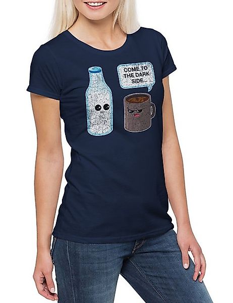 Urban Backwoods Print-Shirt Dark Side Coffee Damen T-Shirt Koffein Star Süc günstig online kaufen