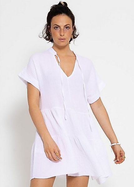 SASSYCLASSY Sommerkleid Musselin Kleid mit Volants günstig online kaufen