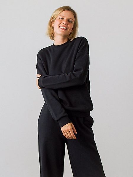 HONEST BASICS Sweatshirt mit Rundhalsausschnitt aus OCS zertifizerter Bio-B günstig online kaufen