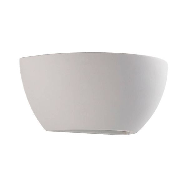 Lindby Wandfluter Jimmy, weiß, Gips, halbrund, 24cm, E14 günstig online kaufen