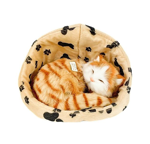 Teddys Rothenburg Kuscheltier Katze im Korb rot 16 cm Plüschkatze günstig online kaufen