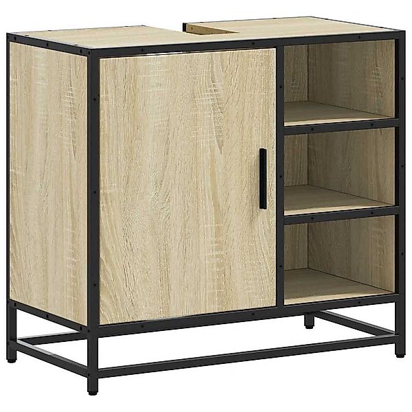vidaXL Badezimmer-Set Badezimmer-Waschbeckenschrank Sonoma-Eiche 65 x günstig online kaufen