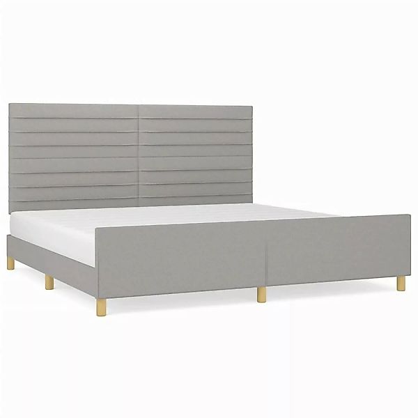 vidaXL Bettgestell mit Kopfteil Hellgrau 200x200 cm Stoff Modell 11347796 günstig online kaufen