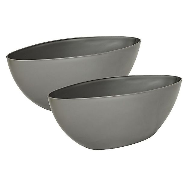 Heimwerkercenter Übertopf MePla 2 Stück Schale OVAL - wetterfestes Pflanzge günstig online kaufen