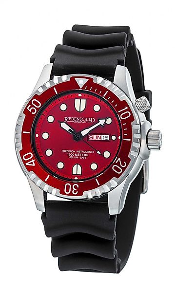Riedenschild Taucheruhr RS8000-09, Rot, 100 ATM günstig online kaufen
