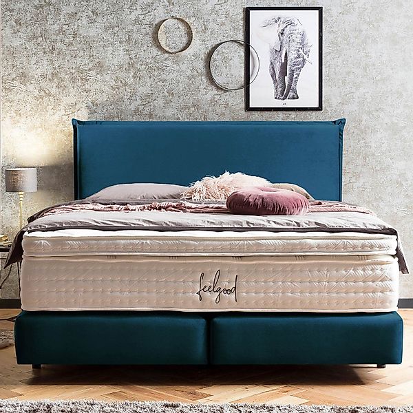 BettCo Boxspringbett London (in Petrol Samt, günstig online kaufen