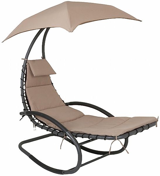 Garden Pleasure Gartenliege "KEROS" mit Sonnendach günstig online kaufen