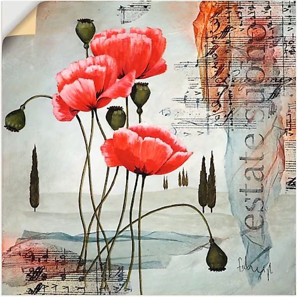 Artland Wandbild "Klatschmohn", Blumen, (1 St.), als Leinwandbild, Poster, günstig online kaufen