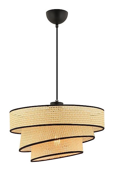 Opviq Pendelleuchte, ohne Leuchtmittel, Textilschirm in Rattanoptik günstig online kaufen