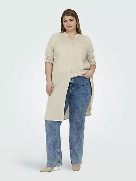ONLY CARMAKOMA Shirtkleid Leinen Blusenkleid Plus Size Basic Long Shirt Dre günstig online kaufen