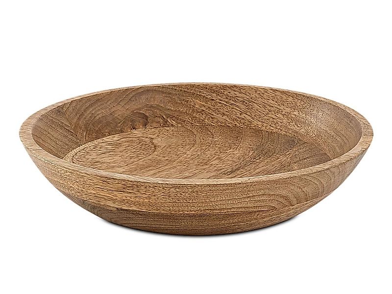 Amagohome Dekoschale Holzteller rund Obstteller Dekoschale H6cm modern schl günstig online kaufen