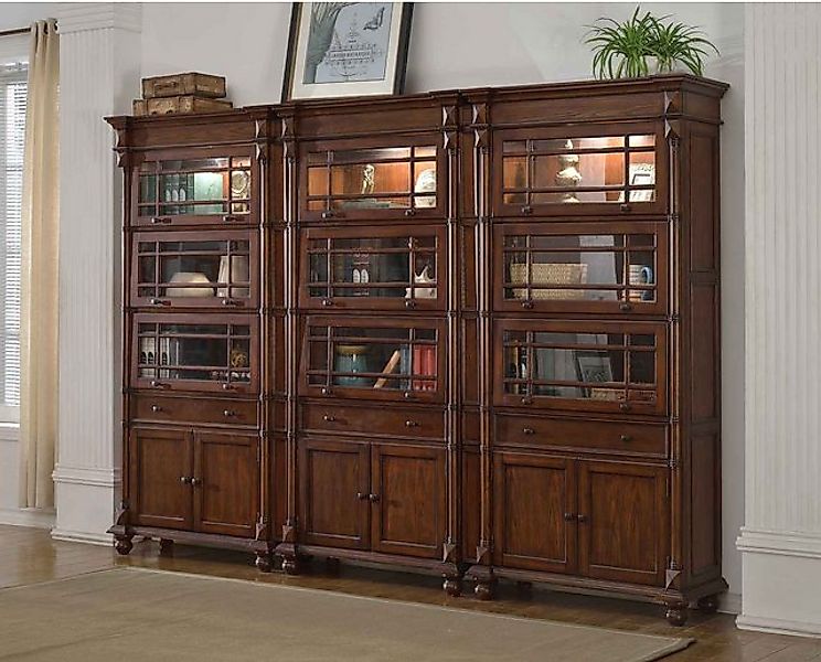 JVmoebel Vitrine Set mit 3 Vitrinen Schrank Vitrinen Wohnzimmer Schau Schrä günstig online kaufen