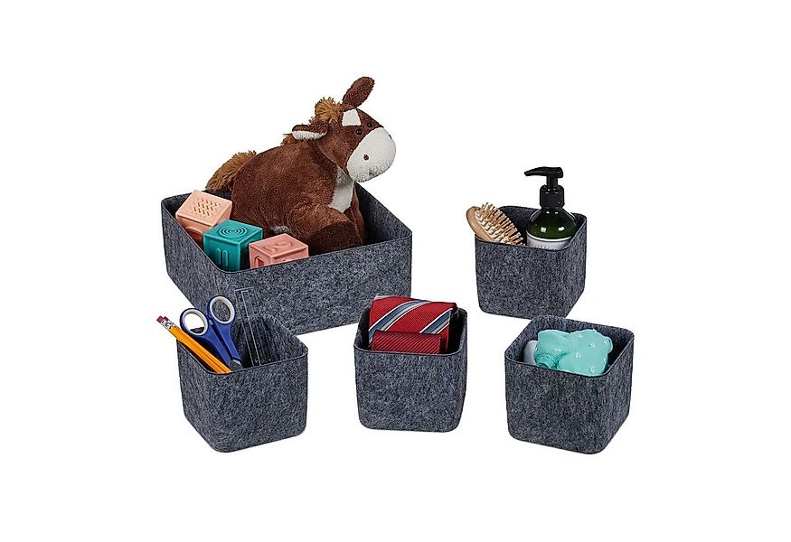 relaxdays Aufbewahrungskorb Schubladen Organizer 5er Set günstig online kaufen