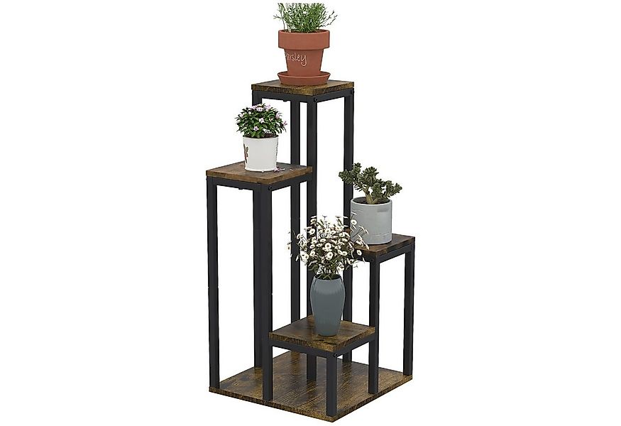 Outsunny Pflanzentreppe Pflanzenständer mit 4 Ebenen (Pflanzenregal, 1 St., günstig online kaufen