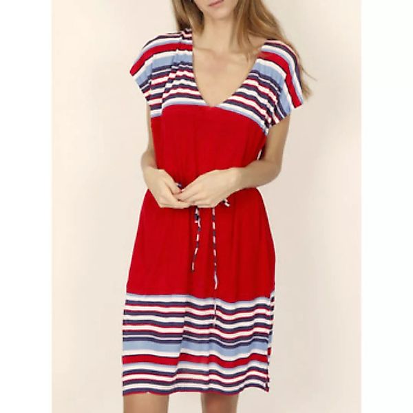 Admas  Kleider Kurzärmeliges Sommerkleid Elegant Stripes rot günstig online kaufen