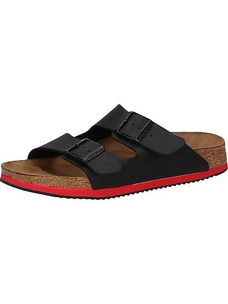 Birkenstock Sandale Arizona Superlauf, Birko-Flor, schwarz/rot günstig online kaufen
