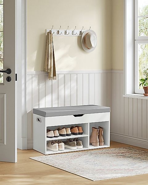 VASAGLE Schuhbank, mit Sitzfläche, Sitzbank mit Stauraum, gepolstert, 30 x günstig online kaufen