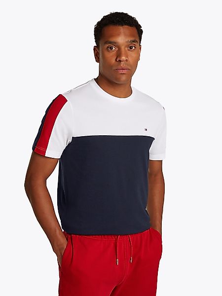 Tommy Hilfiger T-Shirt GLOBAL STRIPE COLOURBLOCK TEE im modischen Colorbloc günstig online kaufen
