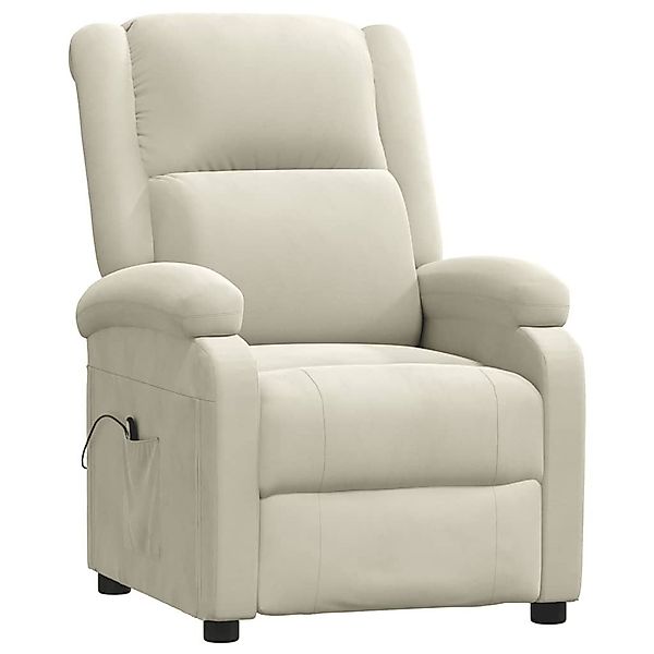 vidaXL Sessel Relaxsessel Elektrisch Creme Samt günstig online kaufen