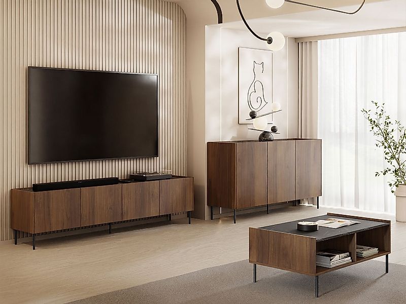 MIRJAN24 Wohnzimmer-Set Tewos I, (3er-Set, Kommode, TV-Lowboard, Couchtisch günstig online kaufen