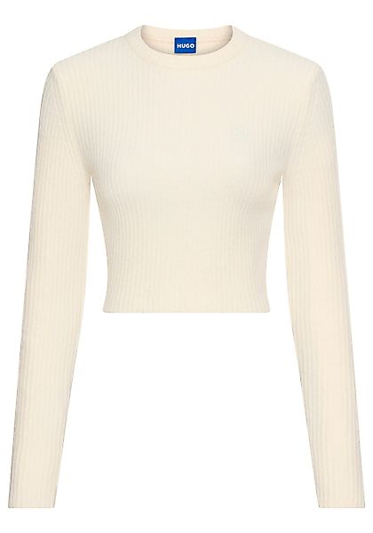 HUGO Blue Rundhalspullover "Skitty", mit Wollanteil, Slim Fit, cropped günstig online kaufen